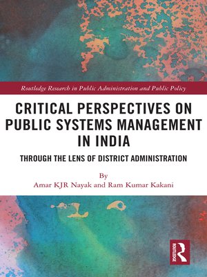 cover image of Critical Perspectives on Public Systems Management in India